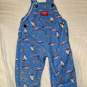 OshKosh B'gosh Blue Nautical Print Overalls